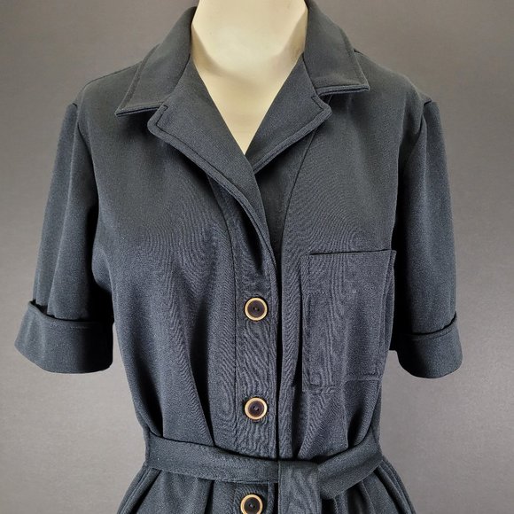 ❗️SOLD❗️70s Sears Black Jumpsuit - Picture 4 of 16